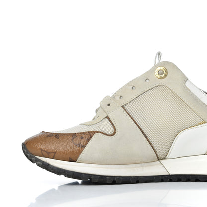 Louis Vuitton Suede Reverse Monogram Run Away Sneakers 37 White 16 of 24
