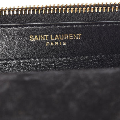 Saint Laurent Laminated Calfskin Classic Monogram Kate Tassel Chain Wallet Green 8 of 11