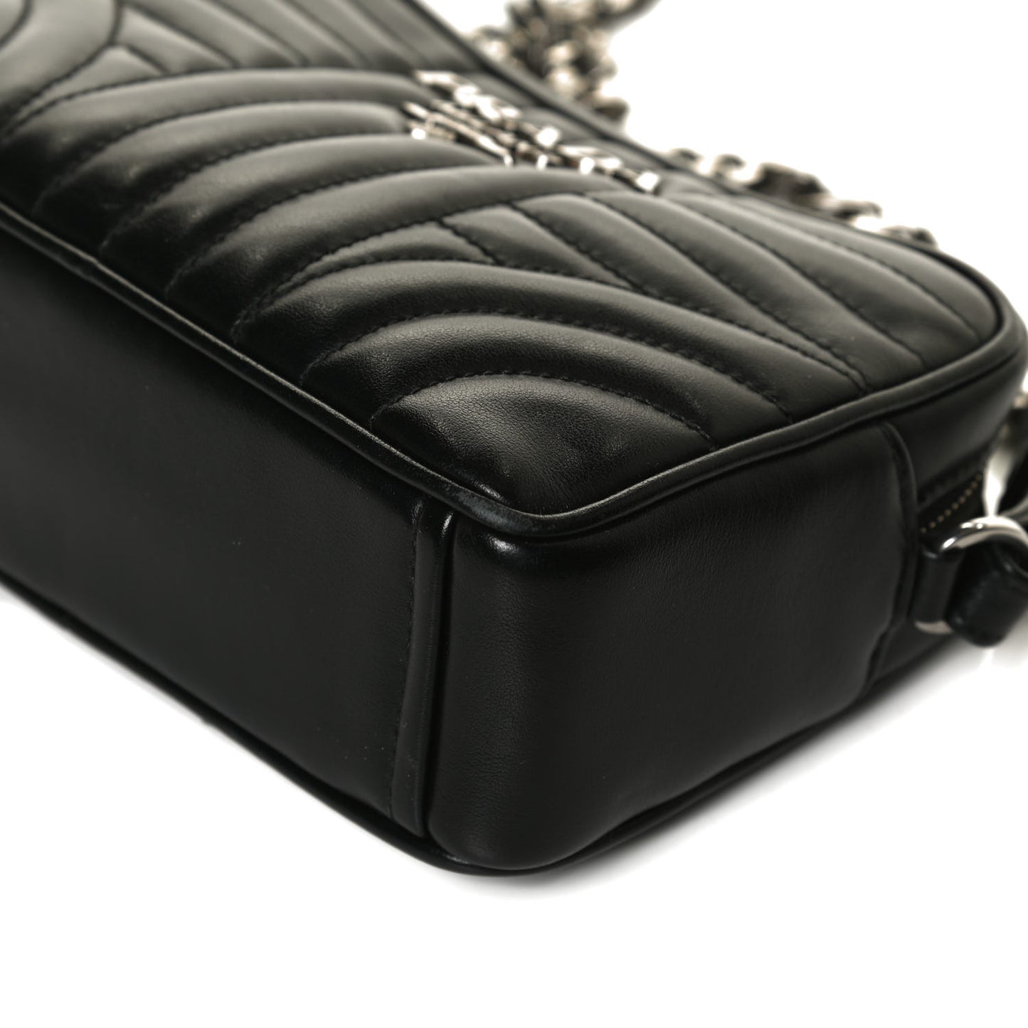 Soft Calfskin Diagramme Crossbody Bag Black