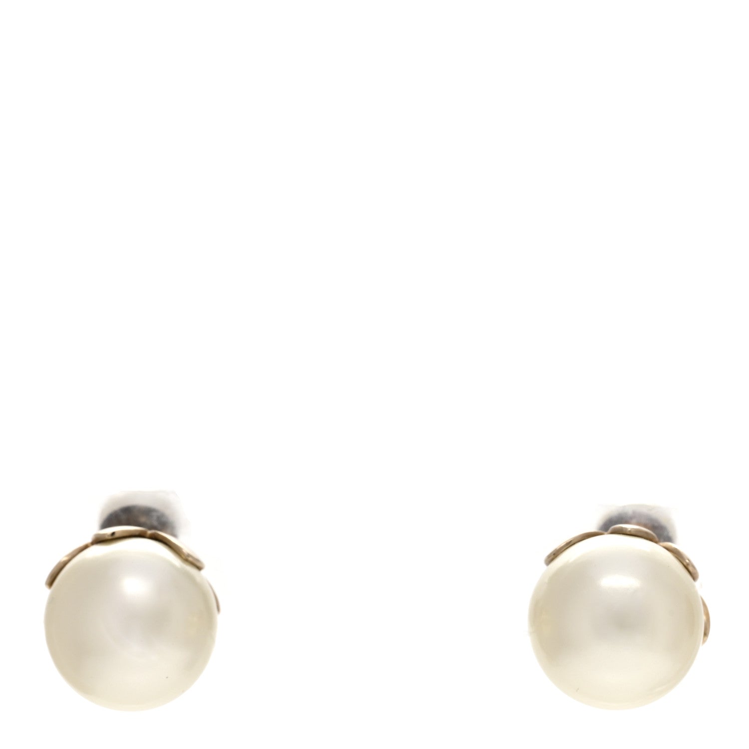 Christian Dior Pearl Mise En Dior Tribal Earrings Gold 1 of 4