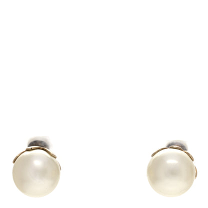 Christian Dior Pearl Mise En Dior Tribal Earrings Gold 1 of 4