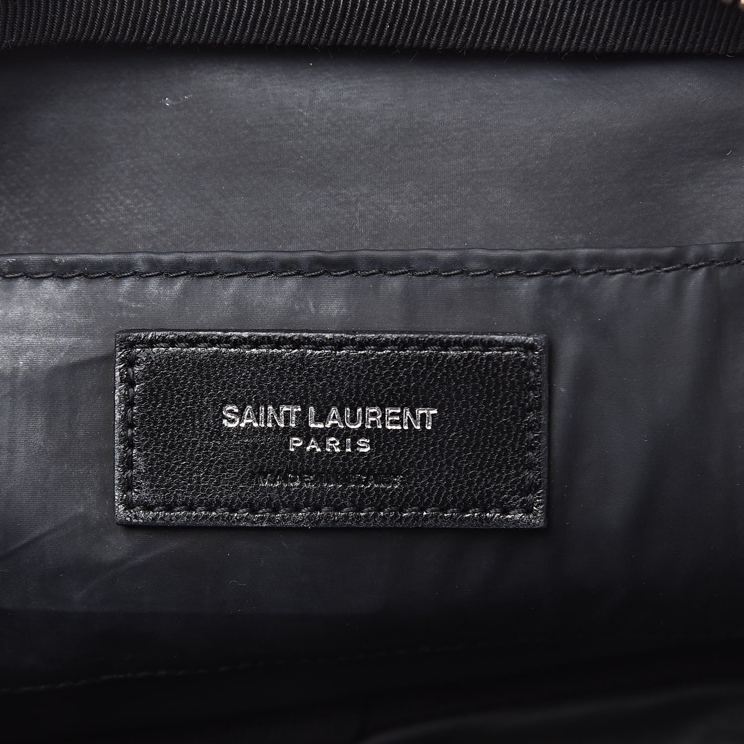 Saint Laurent Lambskin Y Quilted Monogram Loulou Cosmetic Case Black 6 of 11