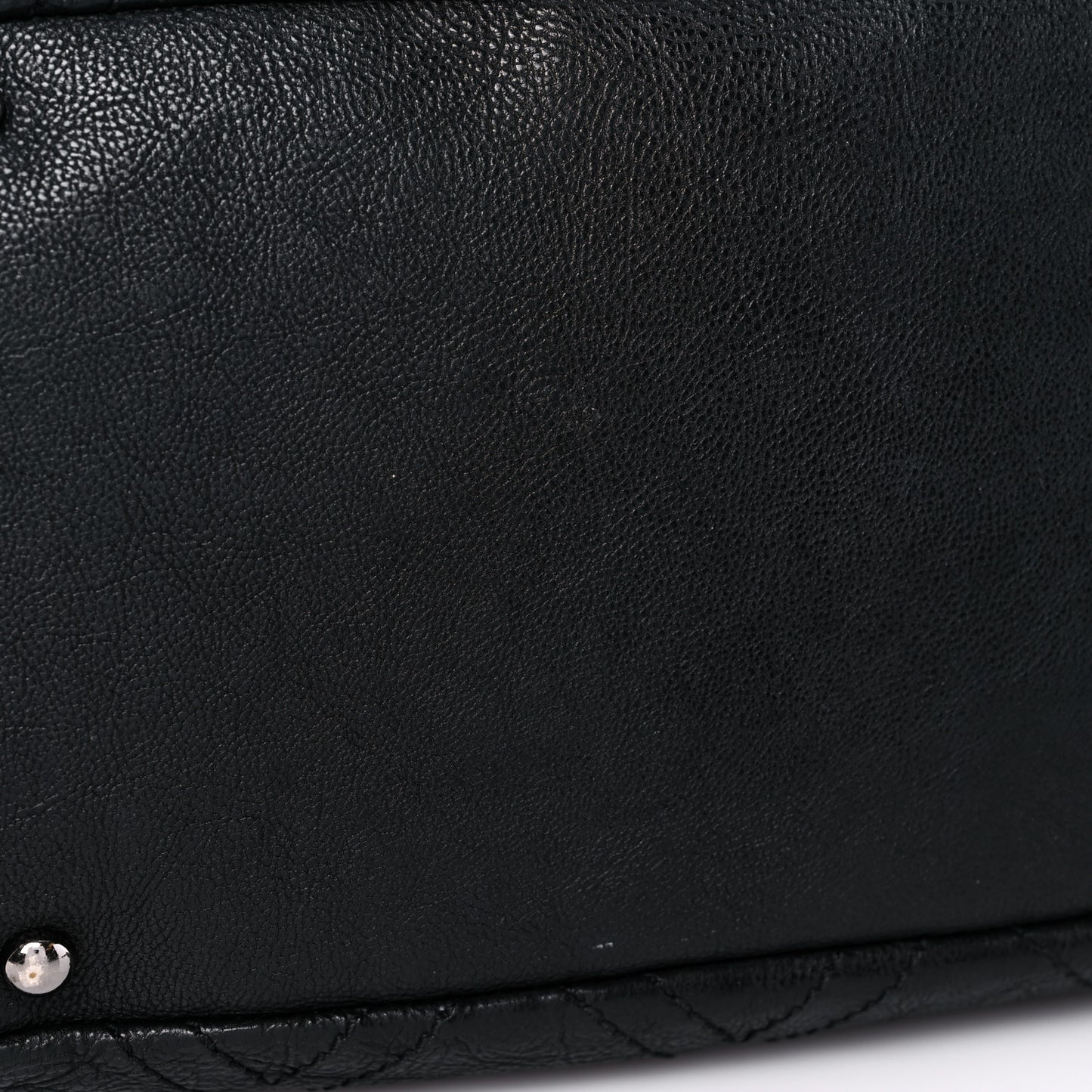 Calfskin Large Diamond Stitch Tote Black