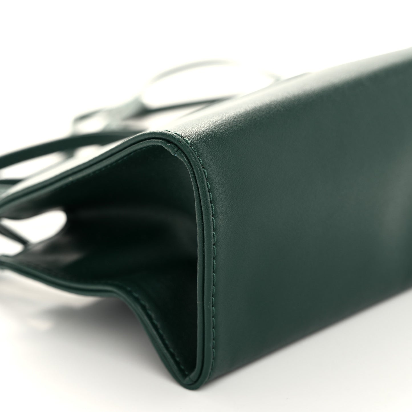 Vegan Leather Small Shopping Bag Dark Olive