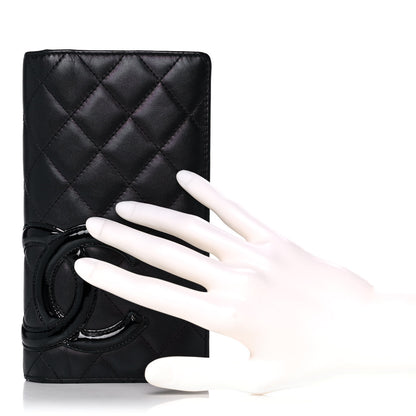 Chanel Calfskin Quilted Cambon Yen Wallet Black 2 of 11