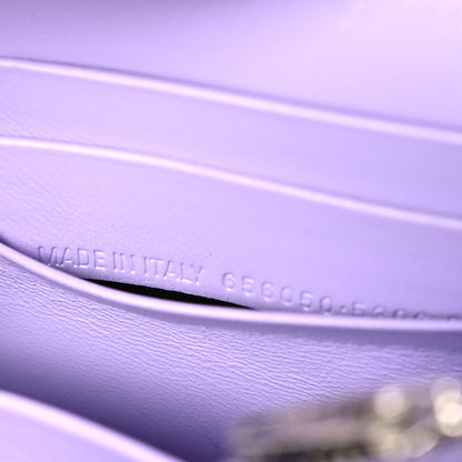 Balenciaga Shiny Calfskin Crocodile Embossed Hourglass Chain Bag Lilac 7 of 10