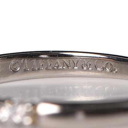 Tiffany Platinum Diamond 2.2mm Embrace Half Circle Band Ring 52 6 4 of 5