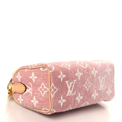 Louis Vuitton Monogram Jacquard Denim Nano Speedy Bandouliere Pink 4 of 8