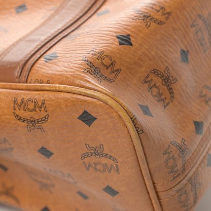 MCM Visetos Shopping Tote Cognac 11 of 18