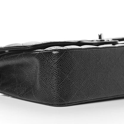 Chanel Caviar Quilted Medium Double Flap Black 13 of 16