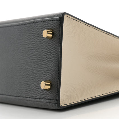 Hermes Epsom Horseshoe Kelly Sellier 25 Black Nata 10 of 14