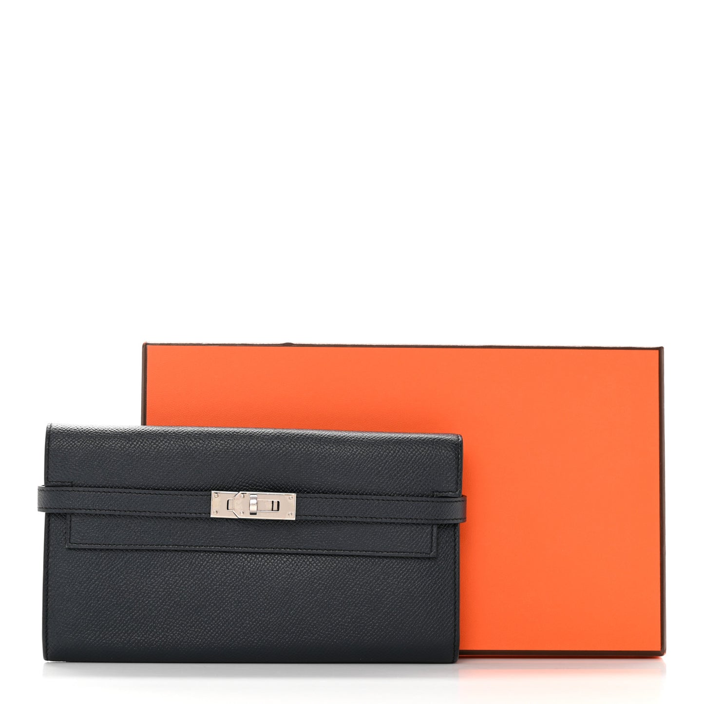 Epsom Kelly Longue Wallet Blue Indigo