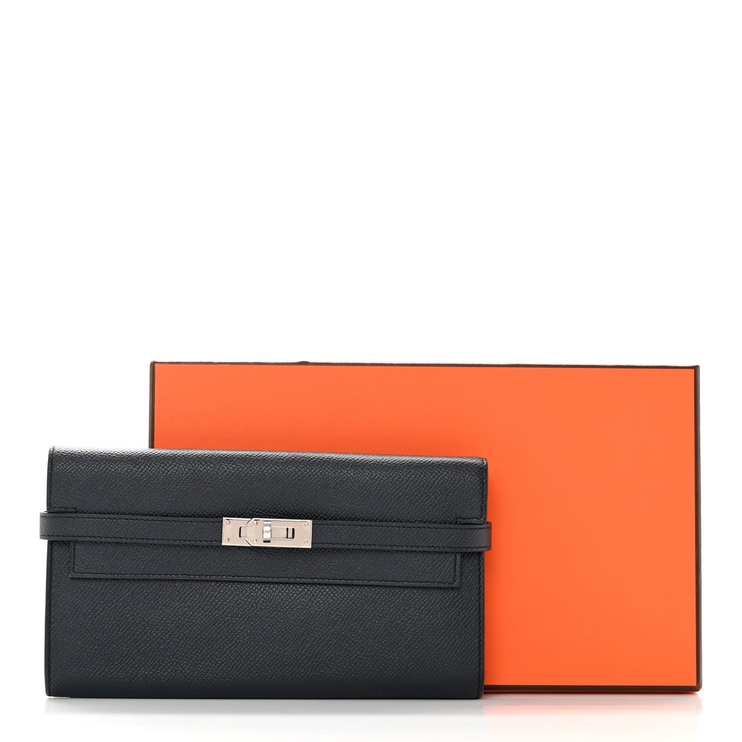 Hermes Epsom Kelly Longue Wallet Blue Indigo 10 of 10