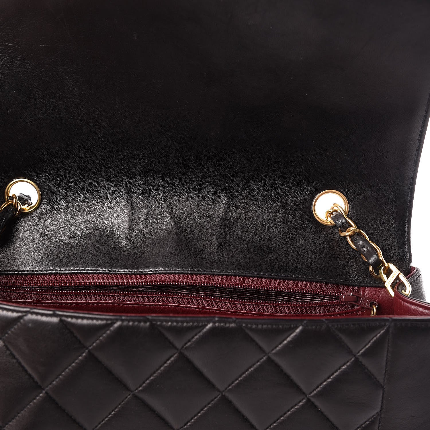 Chanel Lambskin Quilted Medium Single Flap Black 12 of 14
