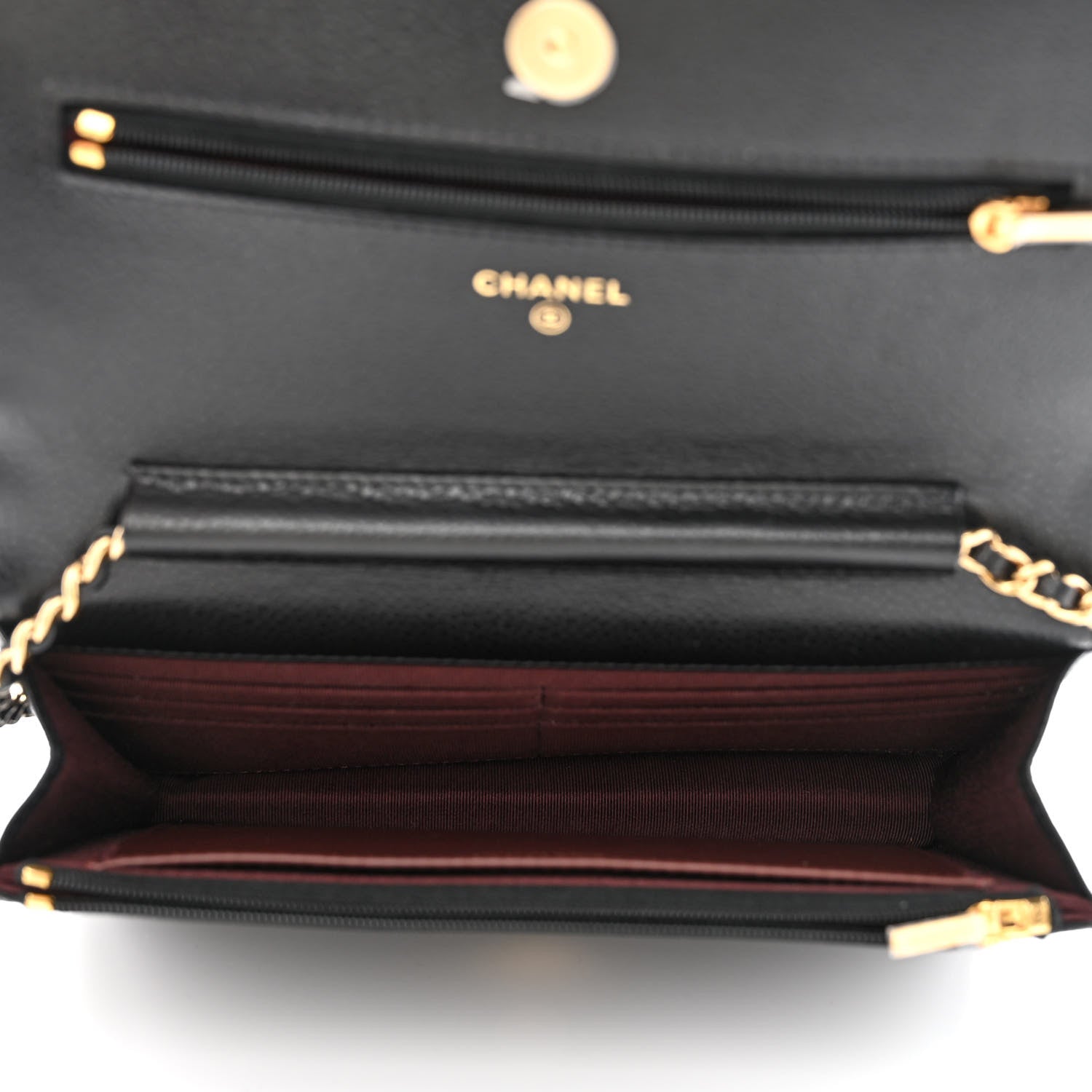 Chanel Caviar Quilted Wallet On Chain WOC Black 5 of 12