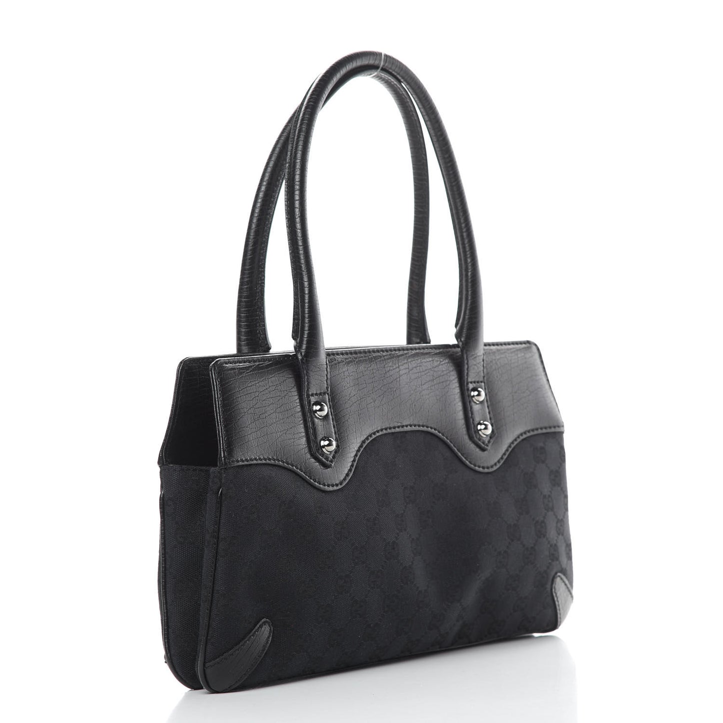 Monogram Horsebit Chain Shoulder Bag Black