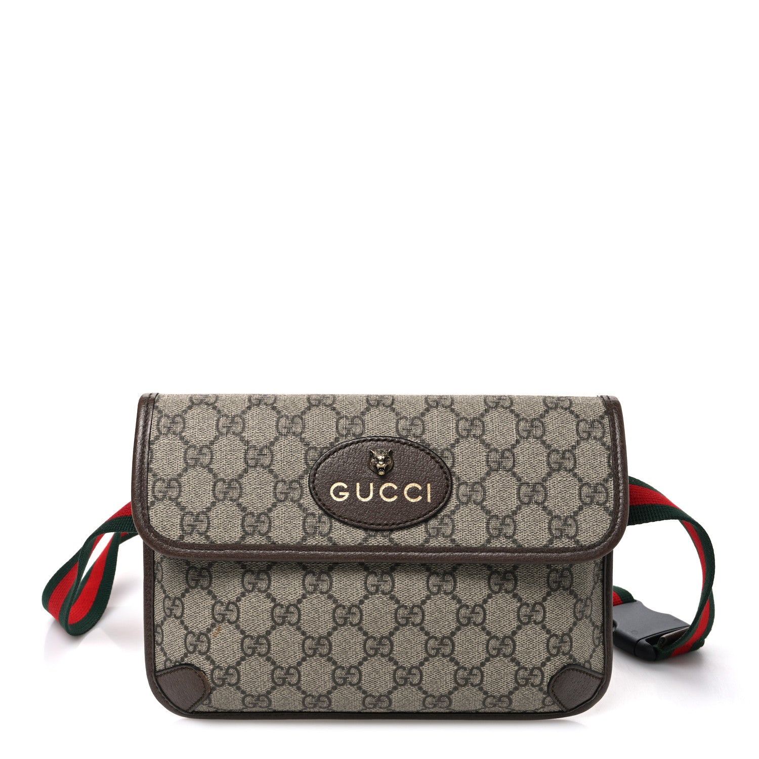 Gucci GG Supreme Monogram Neo Vintage Web Belt Bag Brown 1 of 11