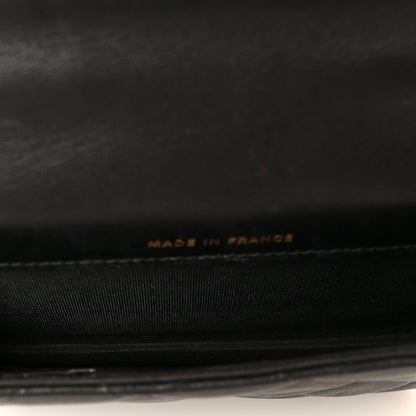 Chanel Lambskin Quilted Top Handle Flap Coin Purse With Chain Black 4 of 11