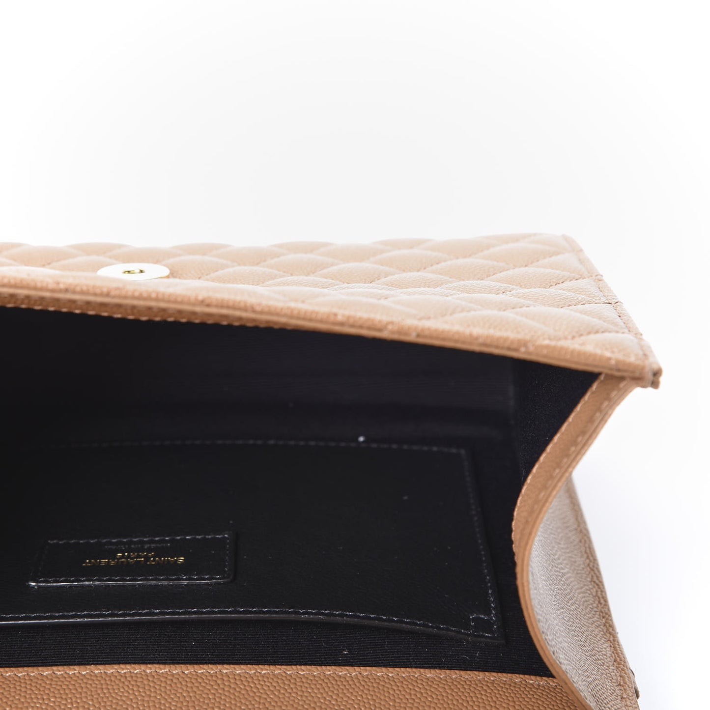 Grain De Poudre Textured Mixed Matelasse Triquilt Medium Monogram Satchel Dune