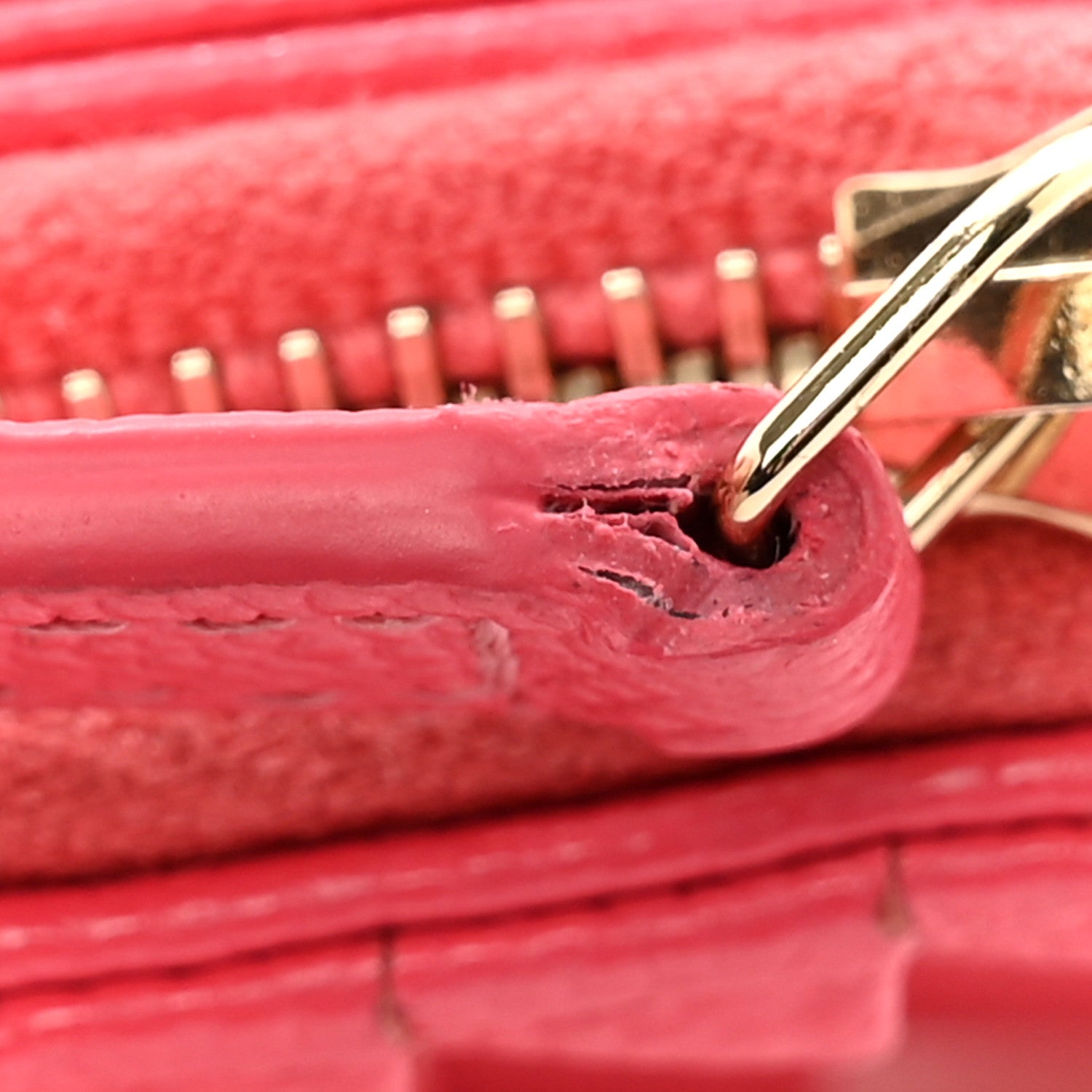 Chanel Caviar Quilted Flap Zip Card Holder Dark Pink 8 of 10