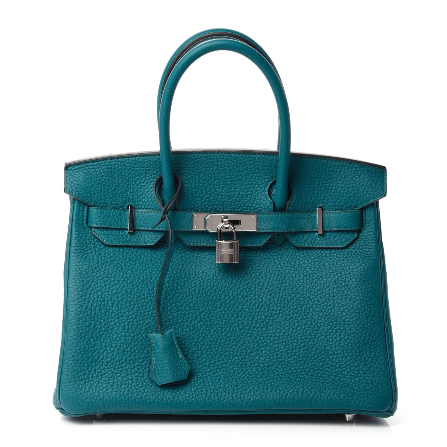 Taurillon Clemence Birkin 30 Vert Bosphore