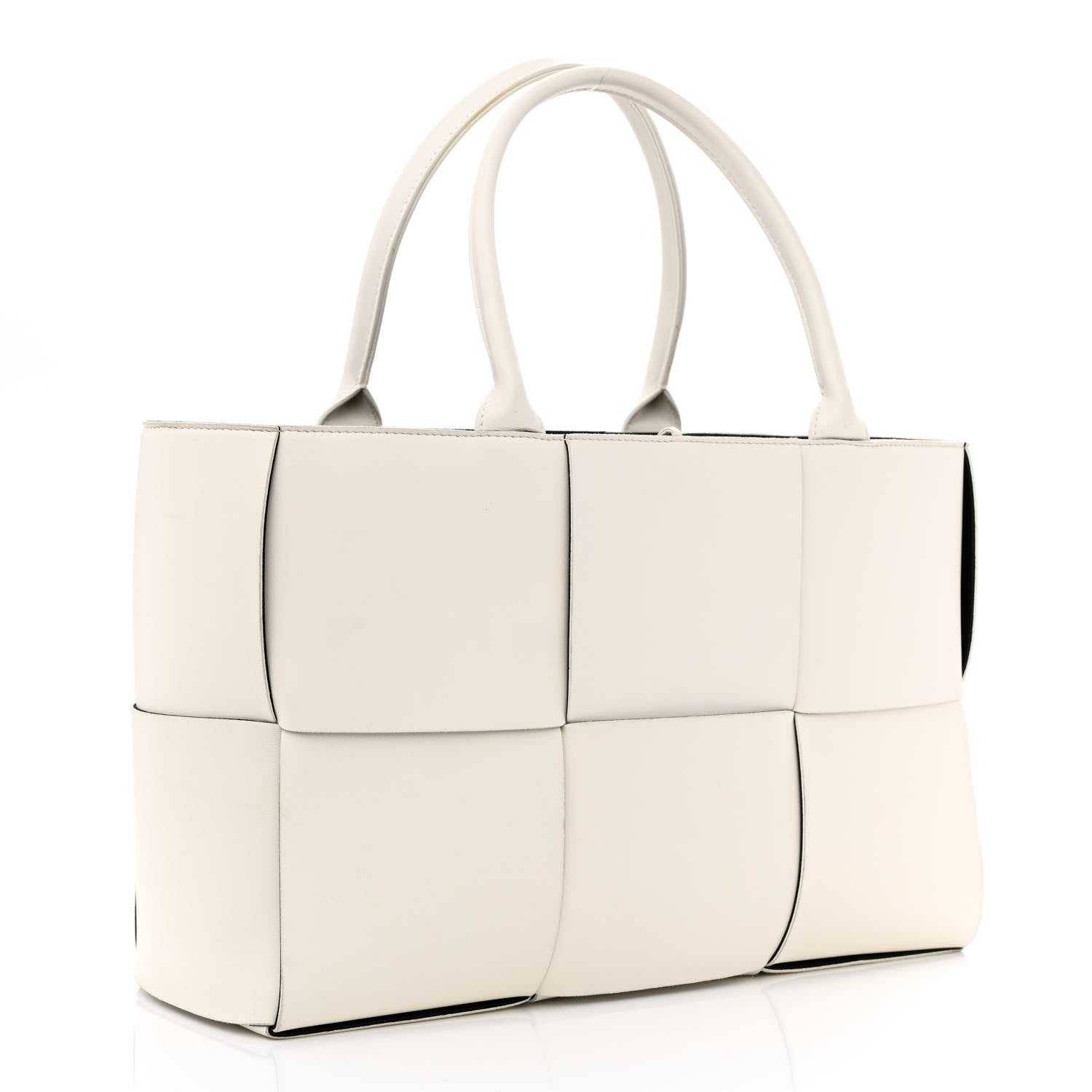 Bottega Veneta Nappa Maxi Intrecciato Medium Arco Tote White Black 4 of 11