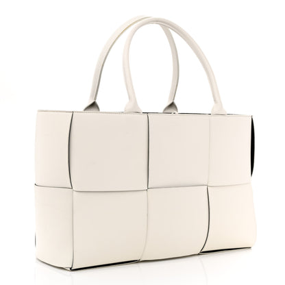 Bottega Veneta Nappa Maxi Intrecciato Medium Arco Tote White Black 4 of 11