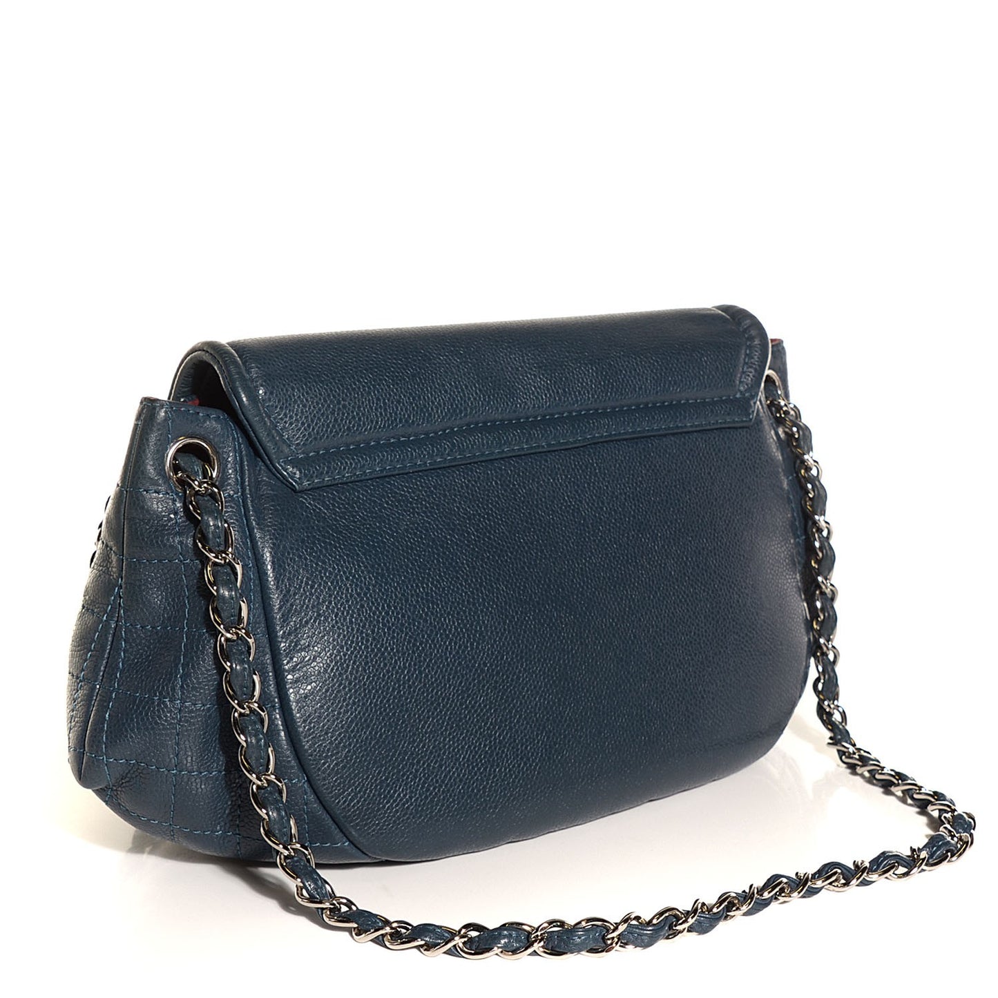 Caviar Half Moon Large Flap Navy