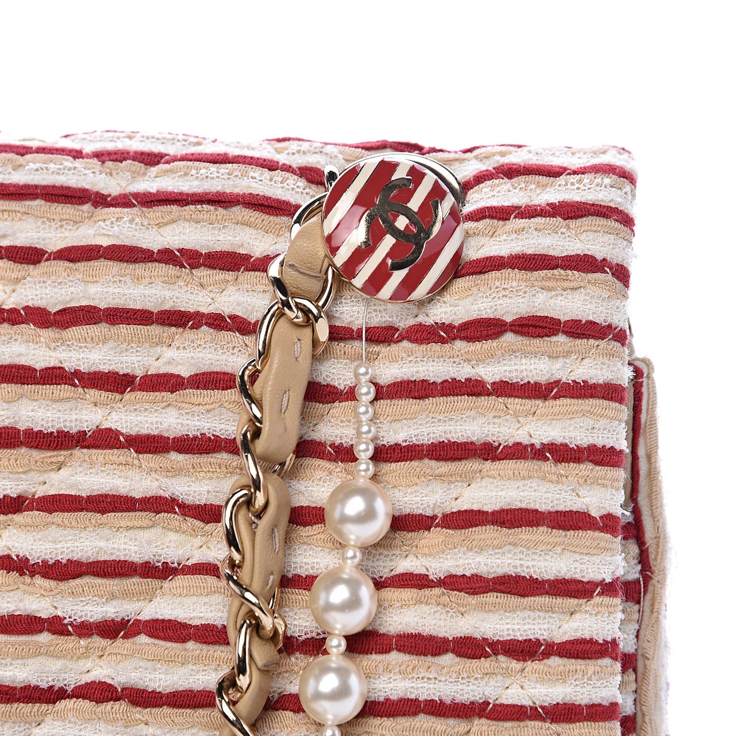 Jersey Quilted Medium Coco Sailor Flap Red White
