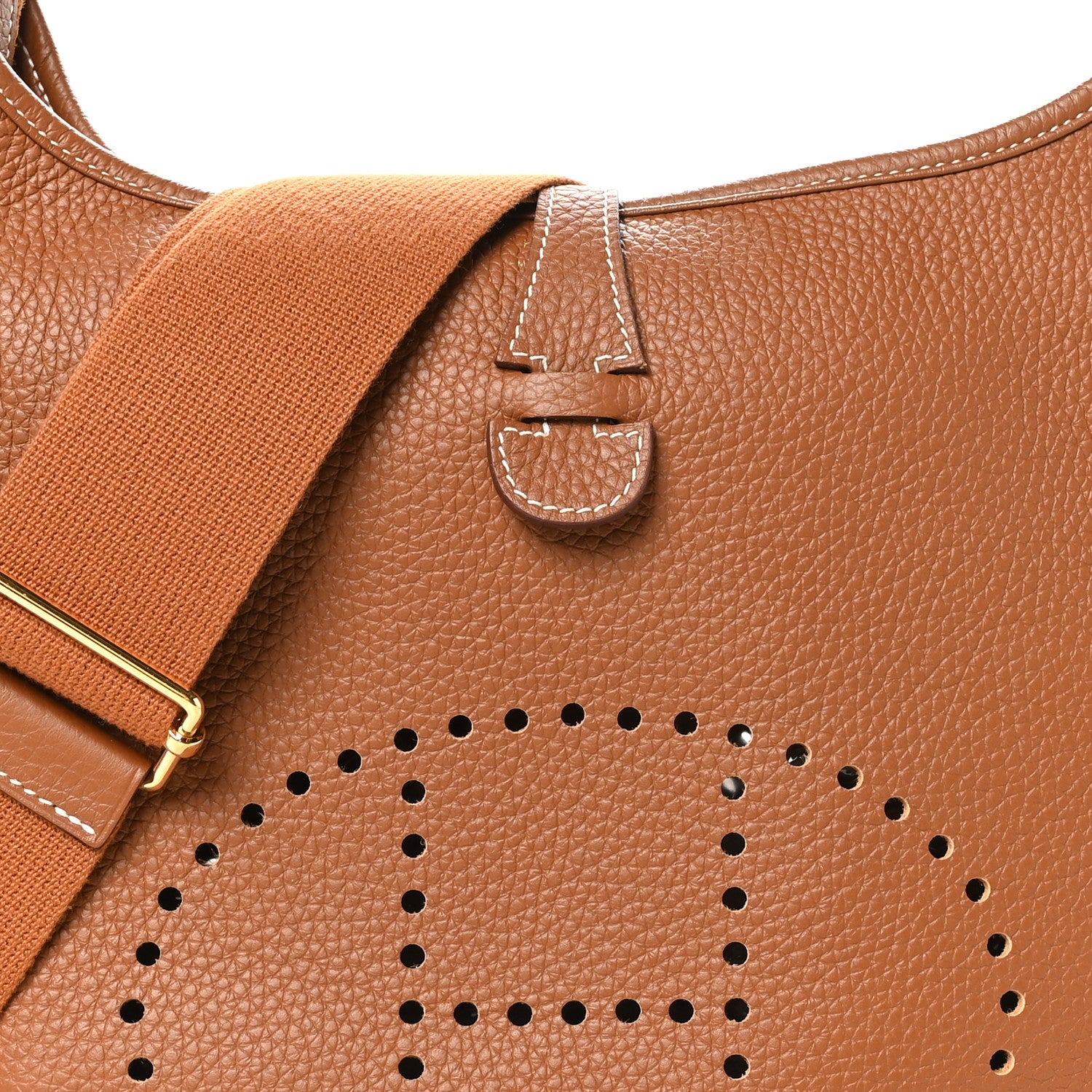 Hermes Taurillon Clemence Evelyne III PM Gold 8 of 10