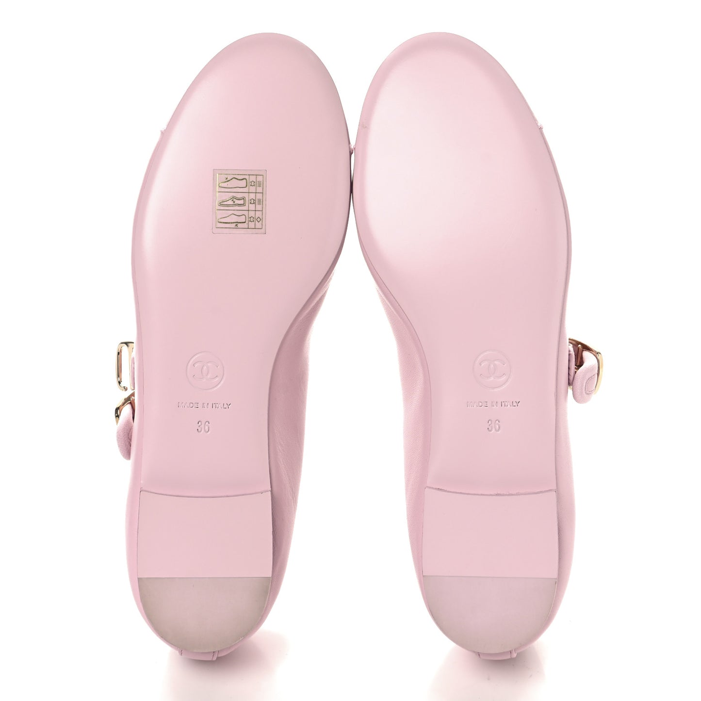 Lambskin Mary Jane Flats 36 Light Pink
