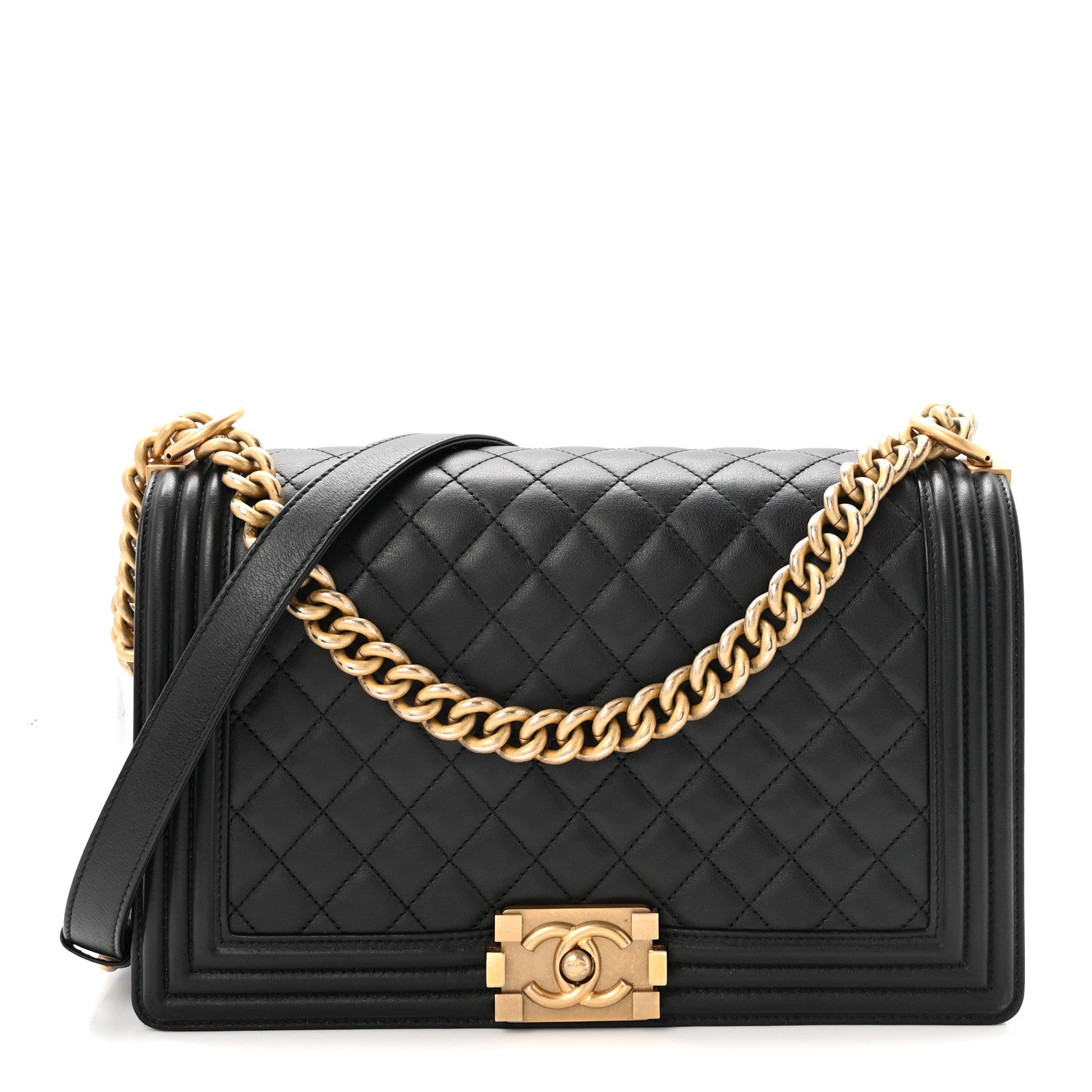 Chanel Calfskin Quilted New Medium Boy Flap Black 1 of 10