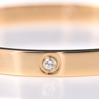 Cartier 18K Yellow Gold 4 Diamond LOVE Bracelet 17 4 of 7