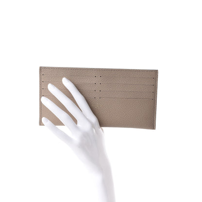 Louis Vuitton Calfskin Felicie Chain Wallet Card Holder Insert Tourterelle 2 of 6