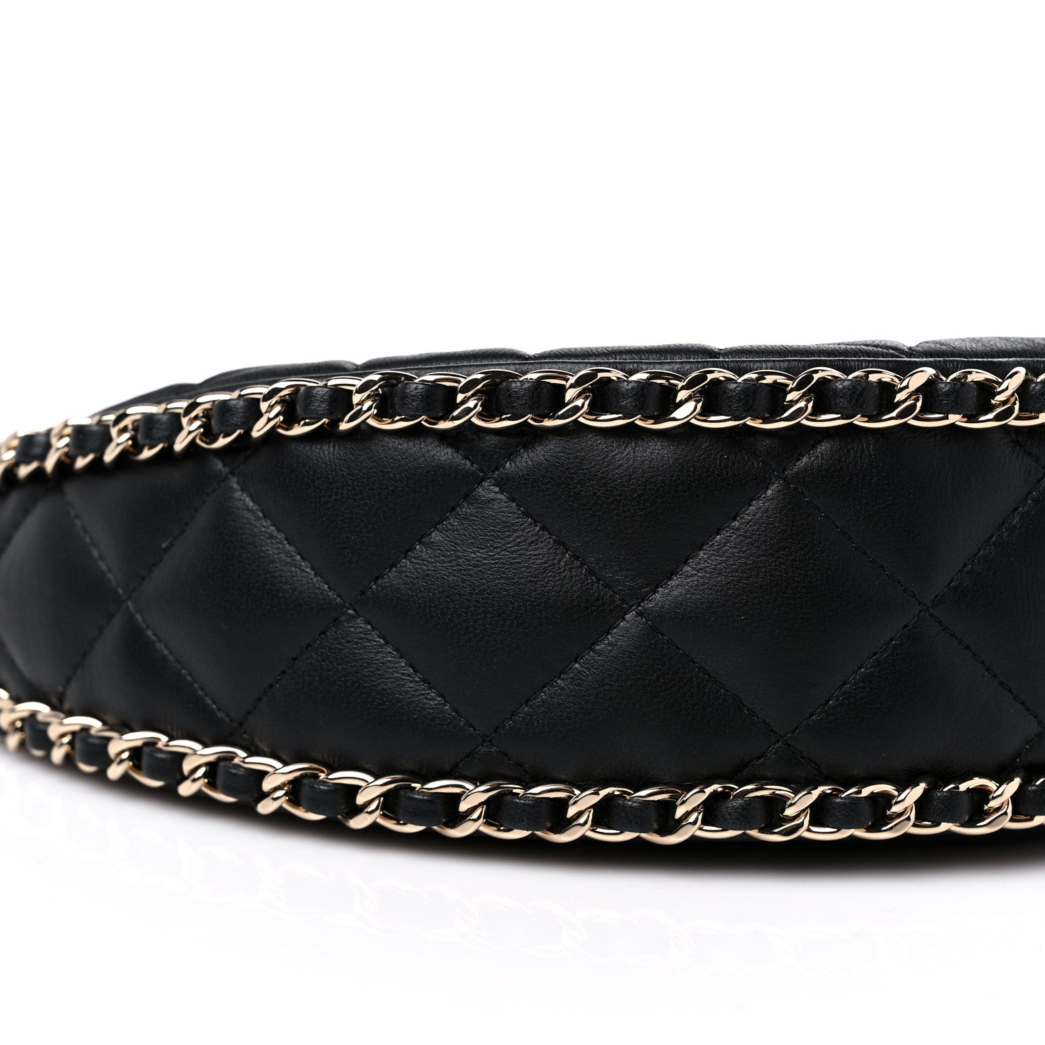 Chanel Lambskin Quilted Small Hobo Bag Black 7 of 9