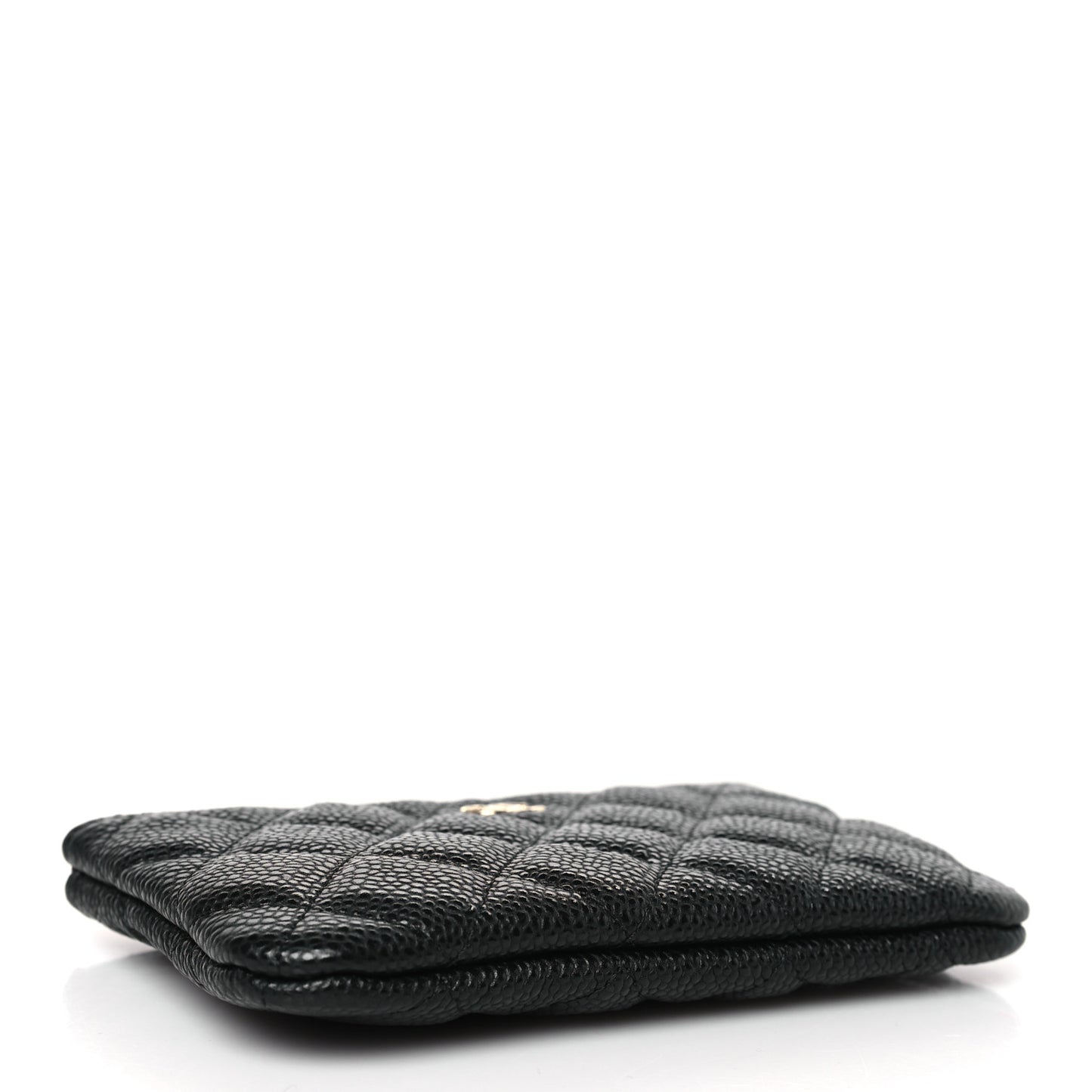 Caviar Quilted Small Cosmetic Case Black