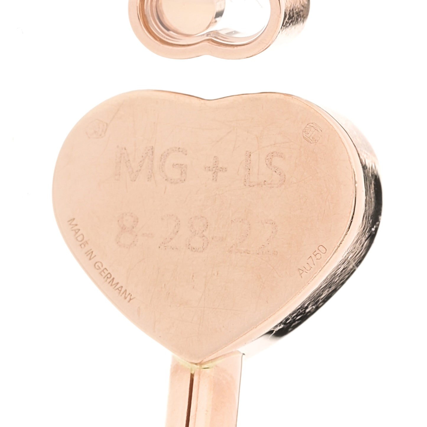 18K Rose Gold Diamond Happy Hearts Bangle Bracelet