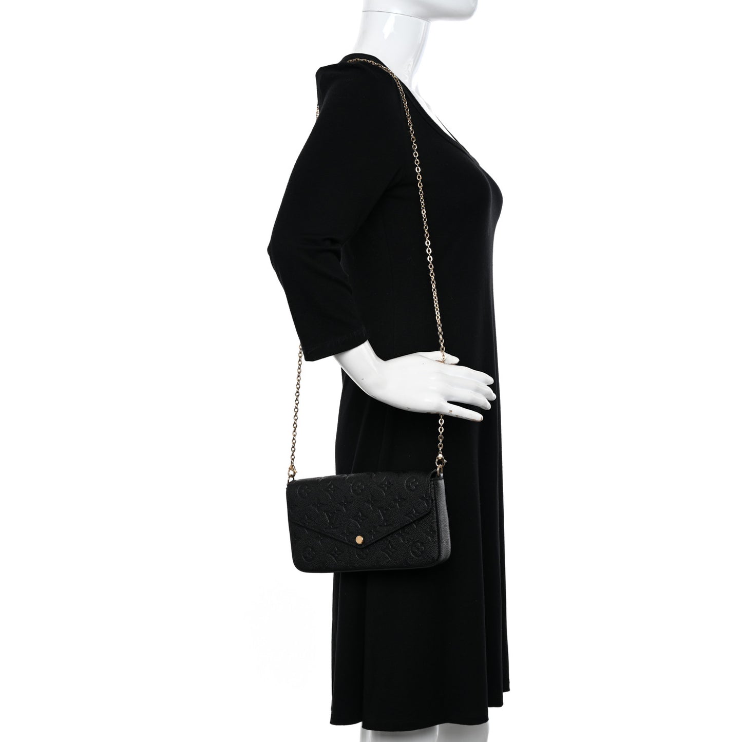 Empreinte Pochette Felicie Chain Wallet Black