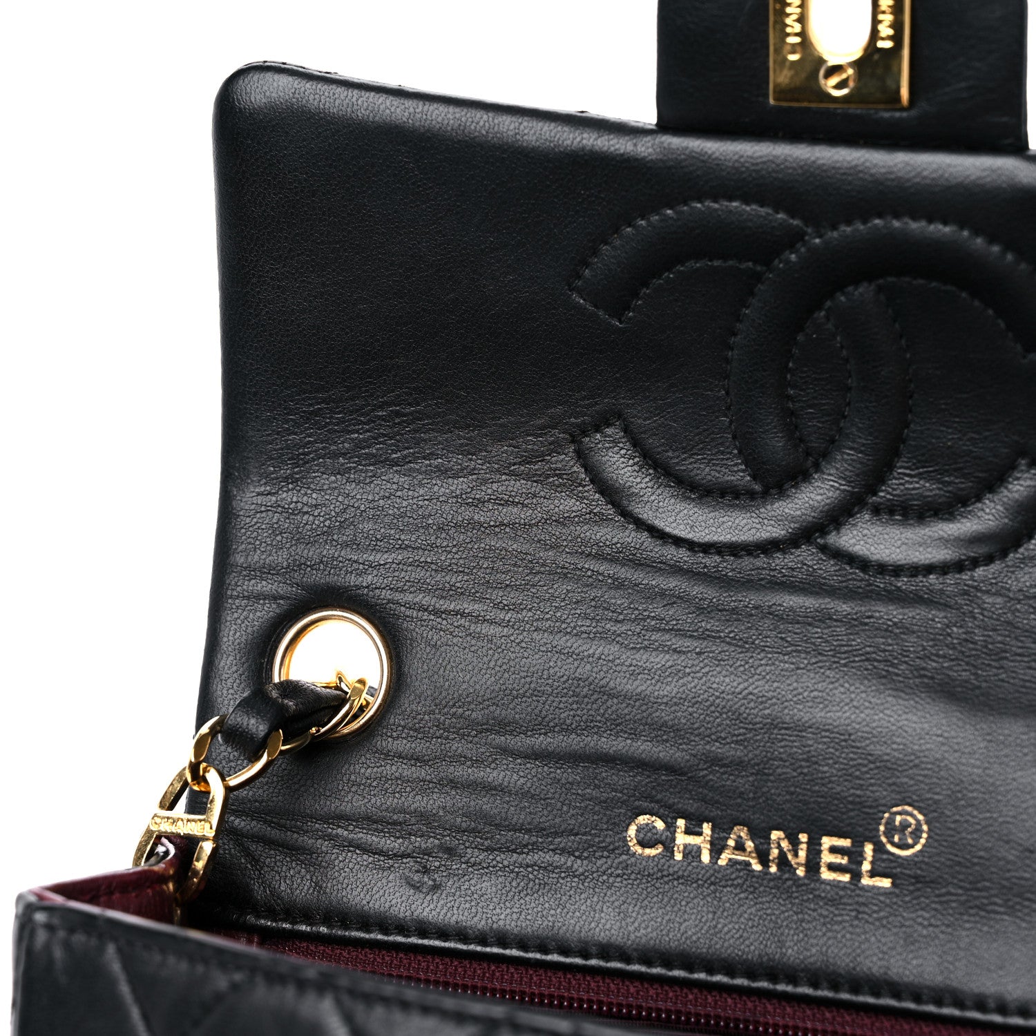 Chanel Lambskin Quilted Mini Square Flap Bag Black 11 of 12