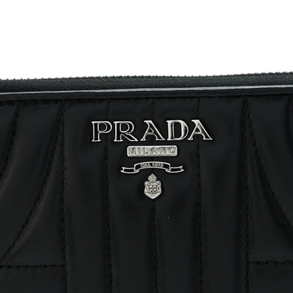 Prada Soft Calfskin Diagramme Zip Around Wallet Black 9 of 9