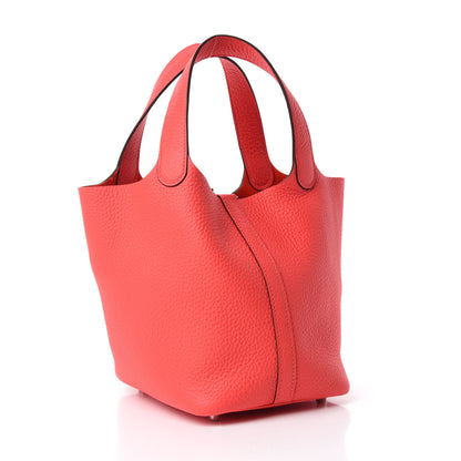 Hermes Taurillon Clemence Picotin Lock 18 PM Bougainvillea 3 of 11