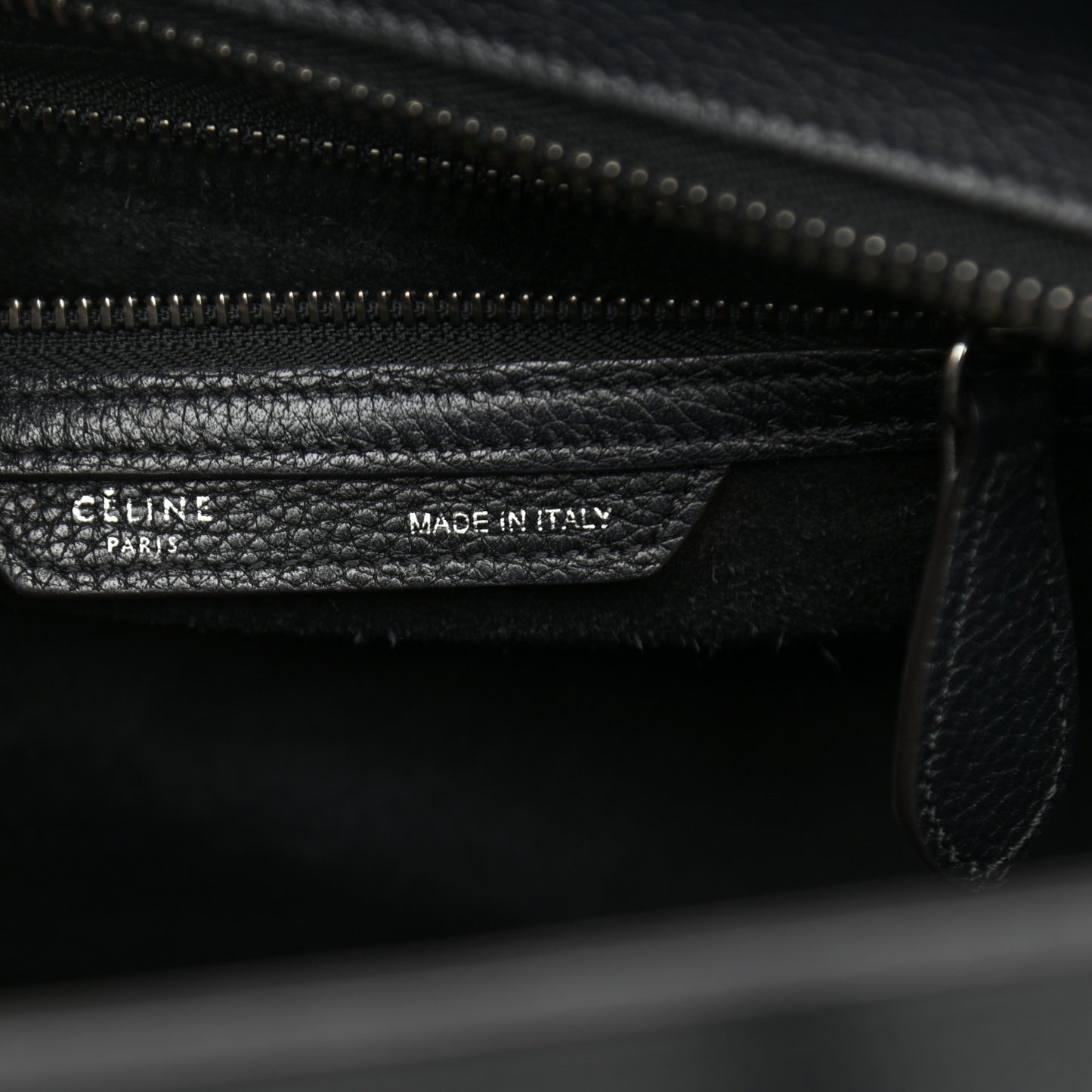 Drummed Calfskin Micro Luggage Black