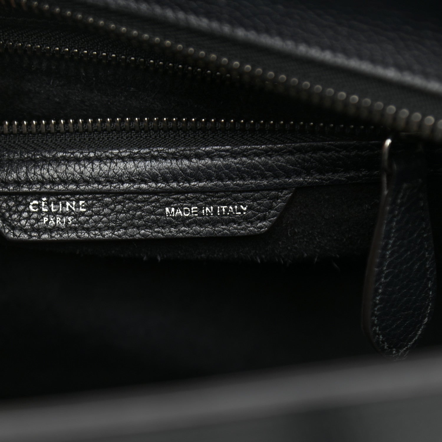 Celine Drummed Calfskin Micro Luggage Black 6 of 14