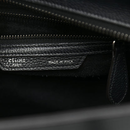 Celine Drummed Calfskin Micro Luggage Black 6 of 14