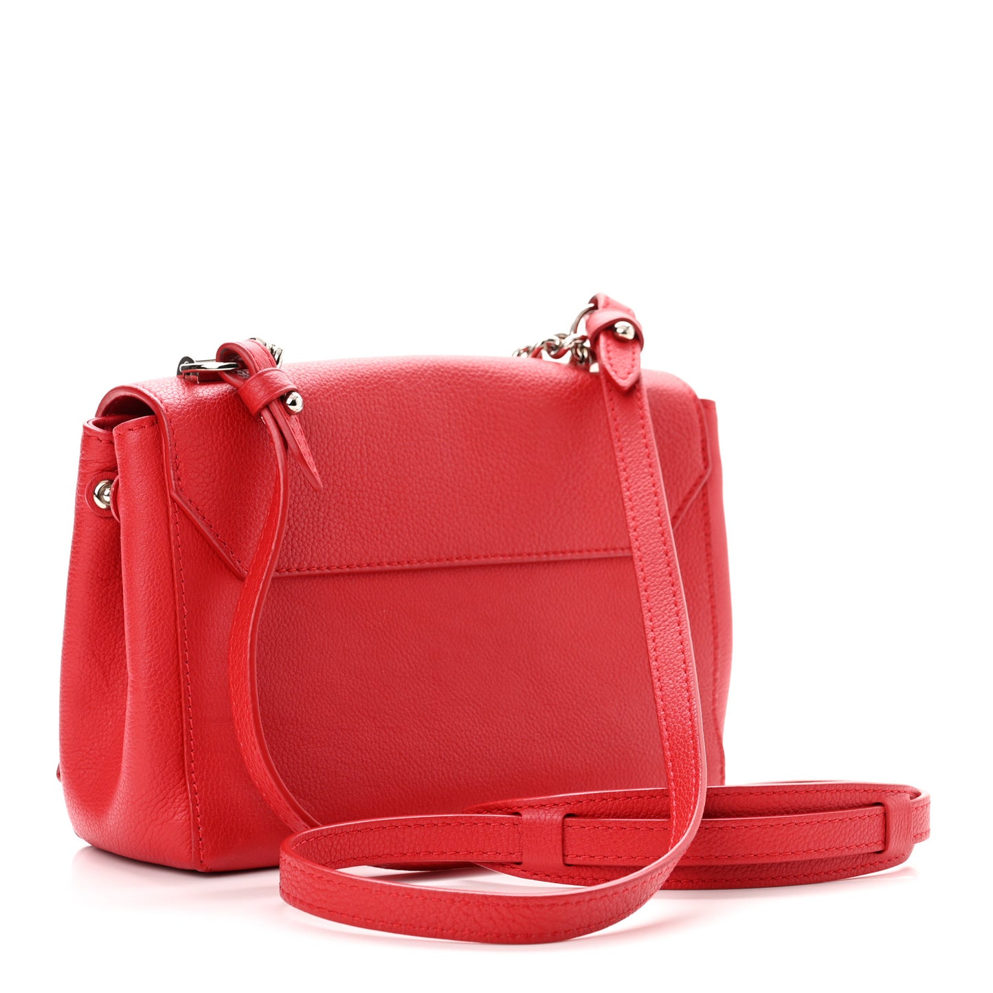 Calfskin Lockme II Chain Bag BB Rubis