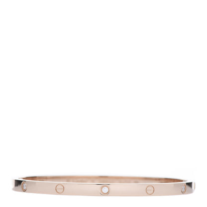 Cartier 18K Pink Gold 6 Diamond Small LOVE Bracelet 16 1 of 6
