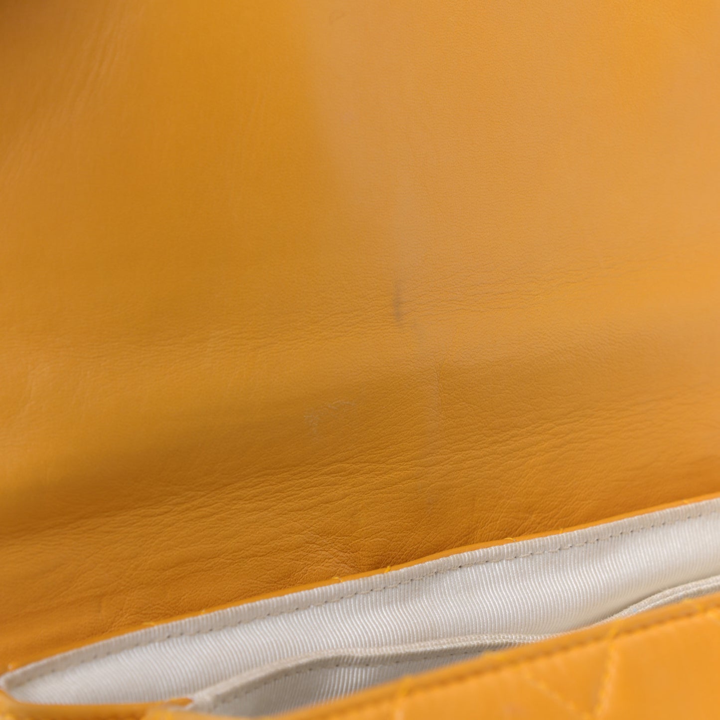 Lambskin Quilted Backpack Yellow