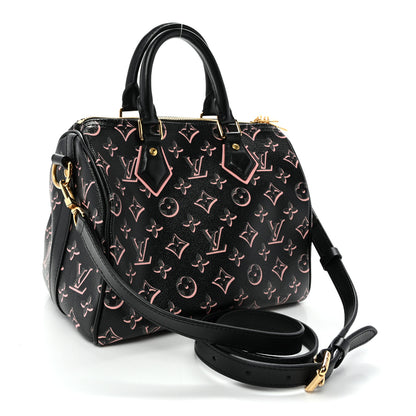 Louis Vuitton Monogram Fall for You Speedy Bandouliere 25 Black 3 of 9