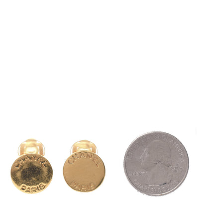 Chanel Round Clip On Earrings Gold 2 of 5