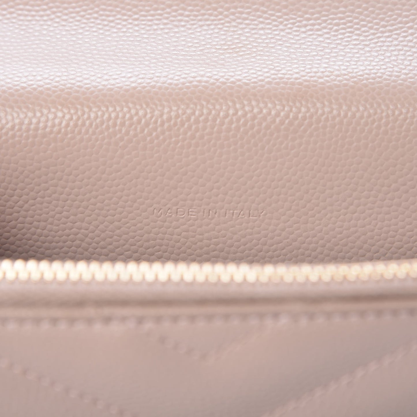 Grain De Poudre Matelasse Chevron Monogram Envelope Chain Wallet Pale Pink